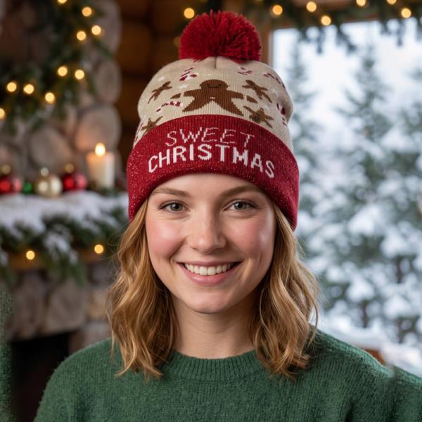 SWEET CHRISTMAS LUREX BEANIE