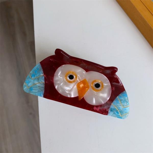 Acetate Owl Hair Clip