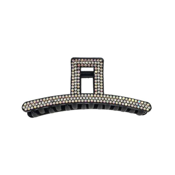 Rhinestone Rectangle Top Hair Claw Clip