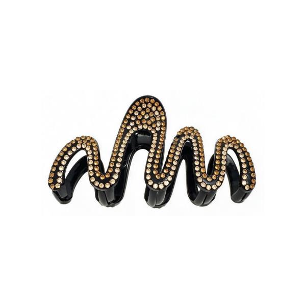 Rhinestone Wavy Hair Claw Clip