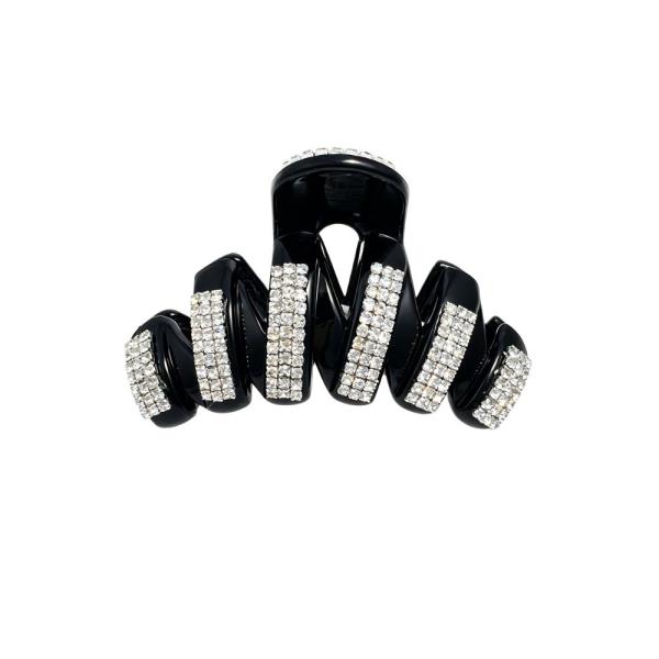 Rhinestone Wrapped Wave Hair Claw Clip