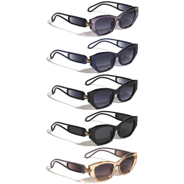 Snake Head Hinge Geometric Cat Eye Sunglasses 1DZ