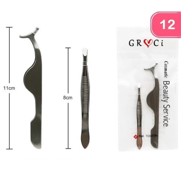 EYELASH TWEEZERS (12 UNITS)