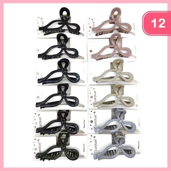Bow Hair Claw Clip (12 Units)