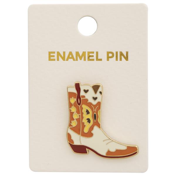 COWGIRL BOOT ENAMEL PIN