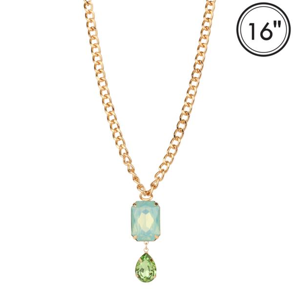 Epoxy Stone Link Necklace