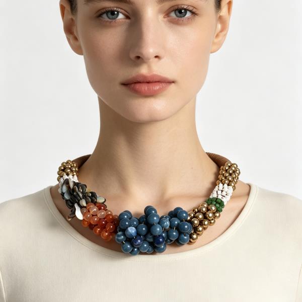 Chunky Beaded Statement Necklace