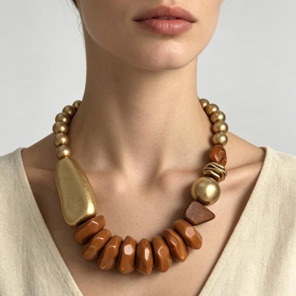 Chunky Beaded Statement Necklace