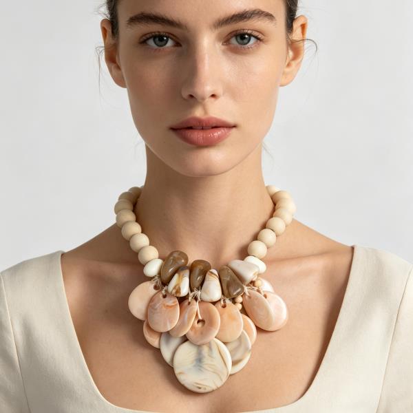 Sealife Shell Charm Statement Necklace