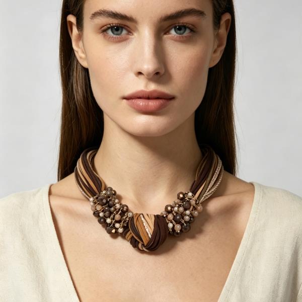 Turquoise Beaded Statement Necklace