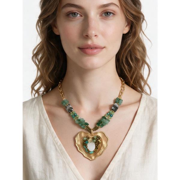 Heart Resin Pendant Necklace