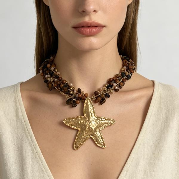 Sealife Starfish Pendant Necklace