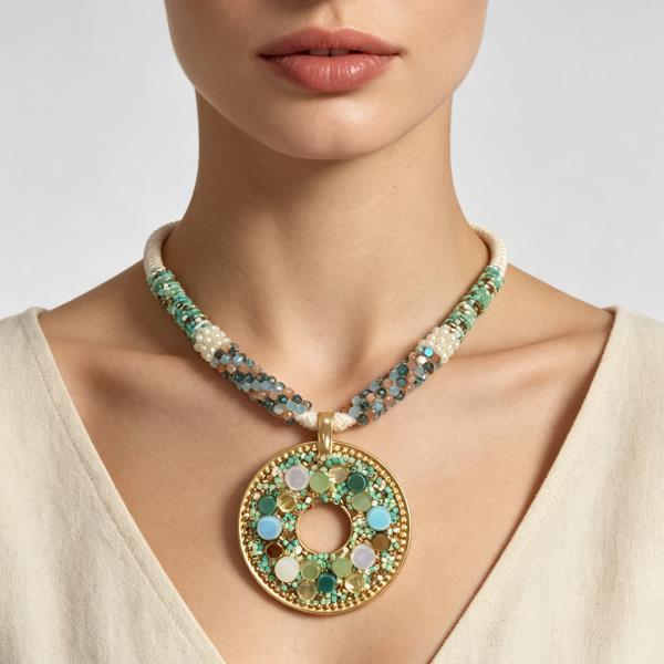 Round Filigree Pendant Necklace