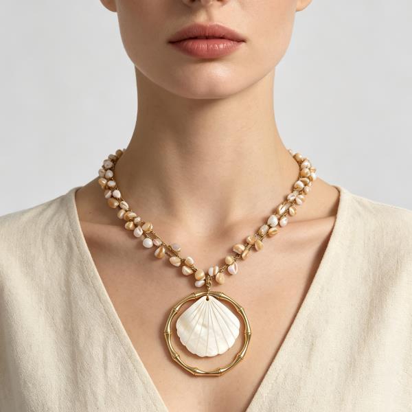 Sealife Shell Pendant Necklace