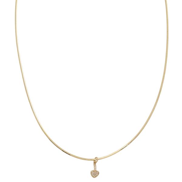 Small Dainty Heart Pendant Necklace