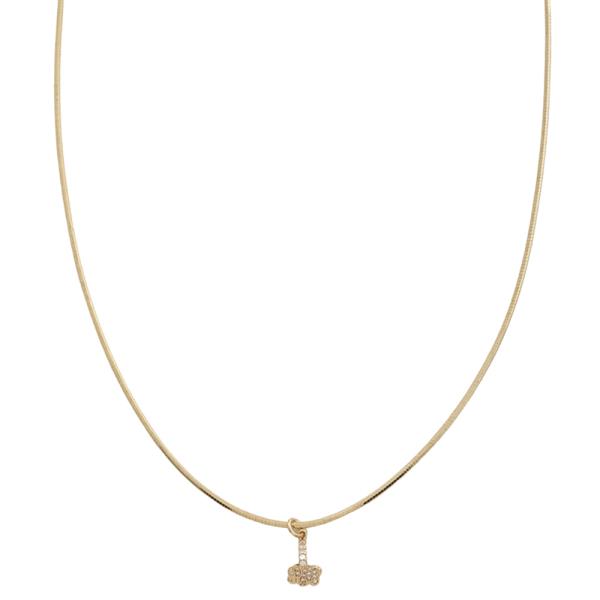 Small Dainty Elephant Pendant Necklace