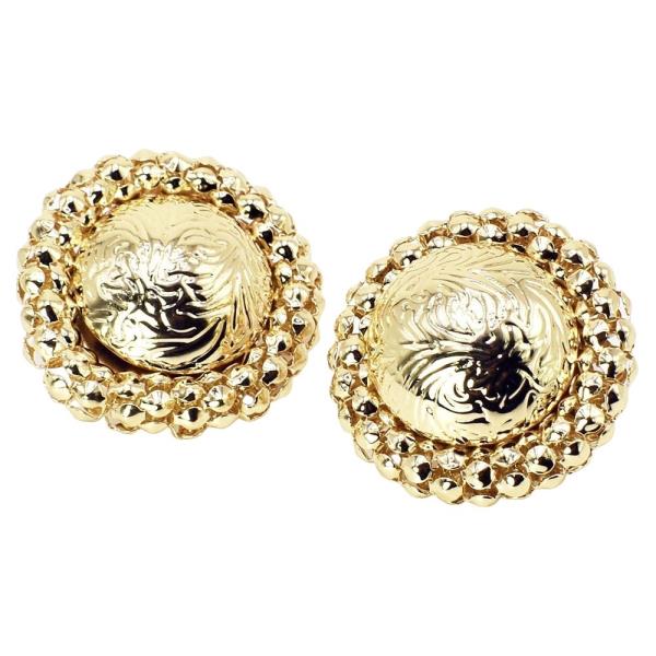 Metal Round Post Earring