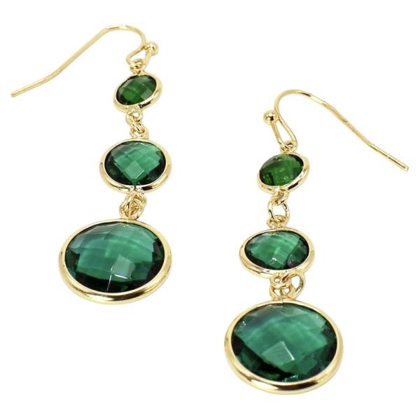LONG STONE DANGLE DROP EARRING