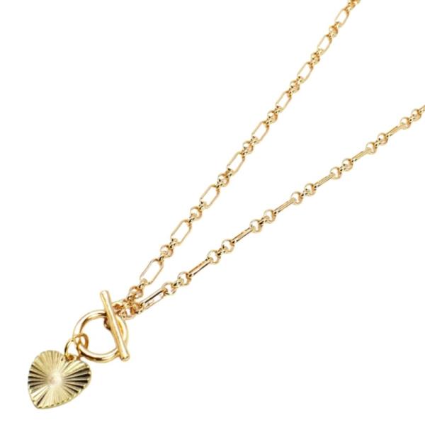 HEART PENDANT TOGGLE NECKALCE