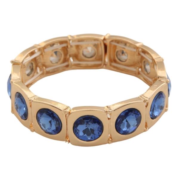 Rhinestone Metal Stretch Bracelet