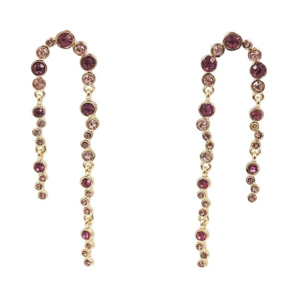 Multi Glass Stone Drop Earrings