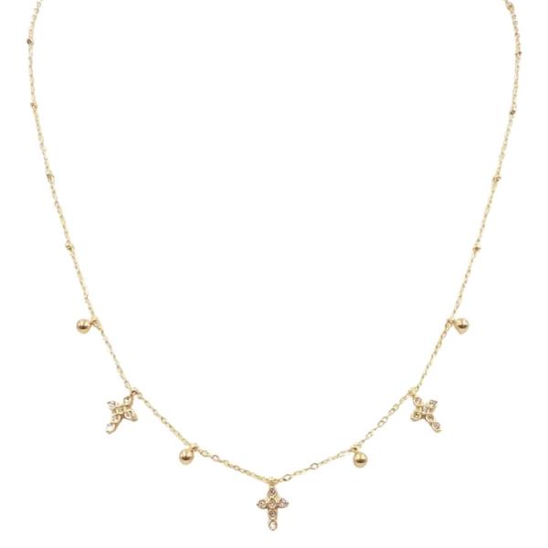 Stainless Steel Cross Charm Pendant Necklace