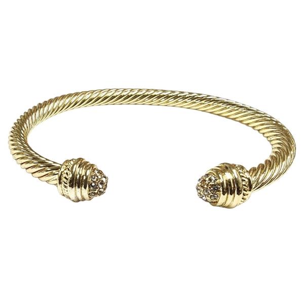 Pave CZ Head Rope Wire Bracelet