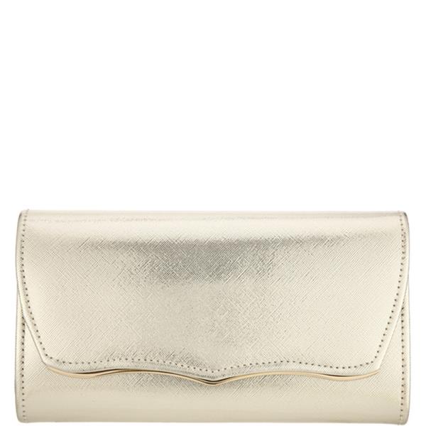 TEXTURED WAVE FLAP EVENING CLUTCH BAG