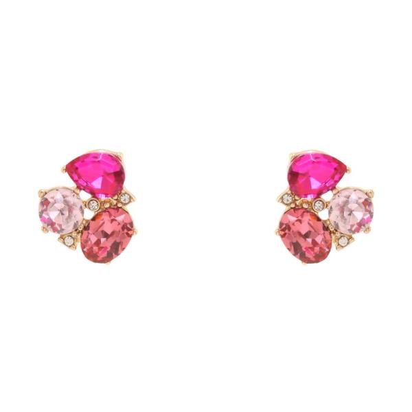 Multi Glass Stone Stud Earrings