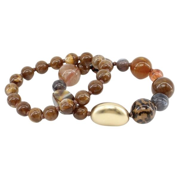 Multi Size Natural Bead Stretch