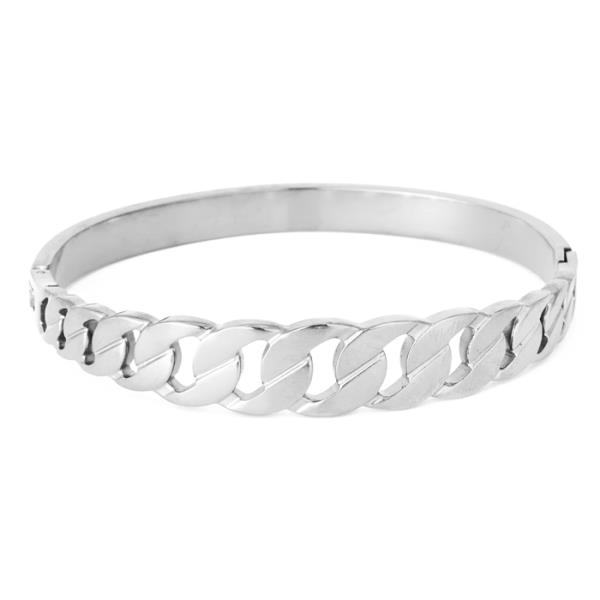 SECRET BOX Stainless Steel Link Bangle