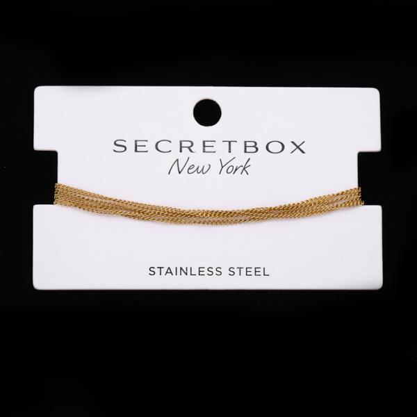 SECRET BOX Stainless Steel Chain Toggle Bracelet