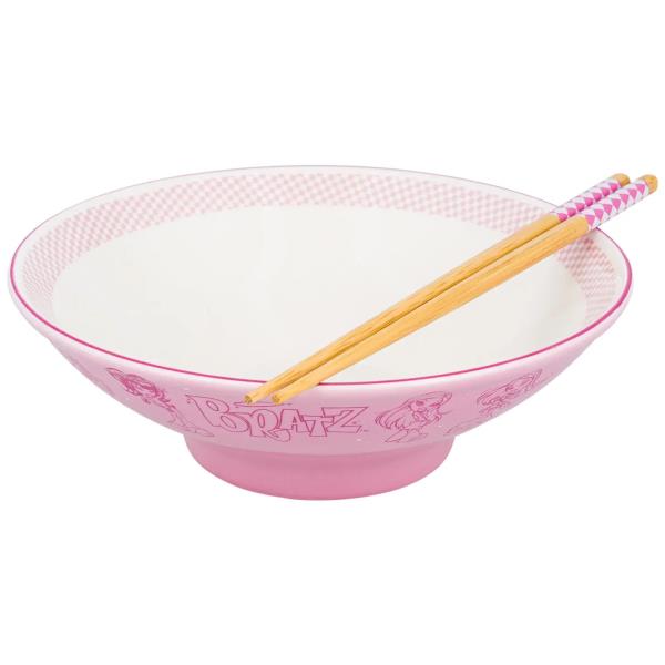 BRATZ CERAMIC BOWL WITH CHOPSTICK, 30 OZ