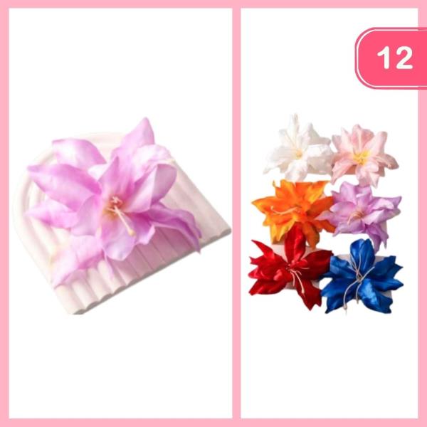 Artificial Tiger Lily Hair Pin (12 Units)