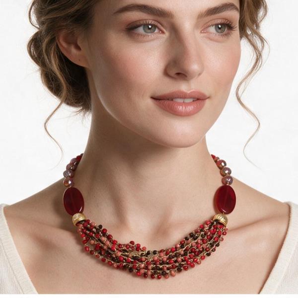 Multi Strand Beaded Necklace