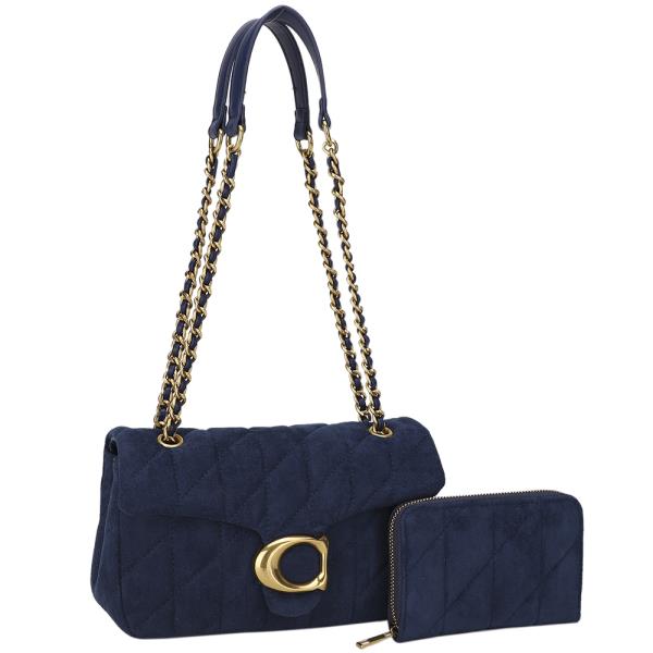 2IN1 Quilted Crossbody Bag W Wallet Set