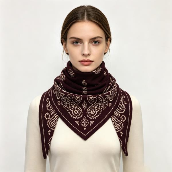 PAISLEY TRIANGLE BLANKET SCARF