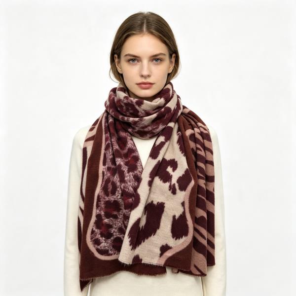 ZEBRA PRINT OBLONG SCARF
