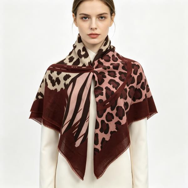 PATCHWORK LEOPARD LIGHTWEIGHT SCARF