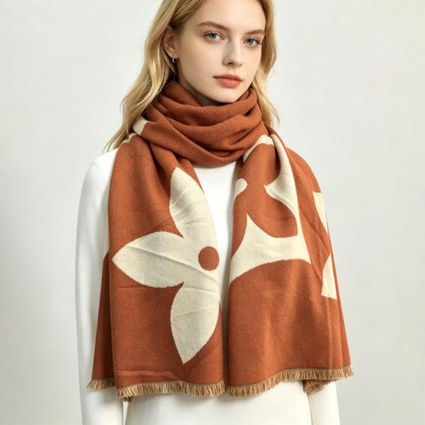 OVERSIZED FLORAL PRINT OBLONG SCARF
