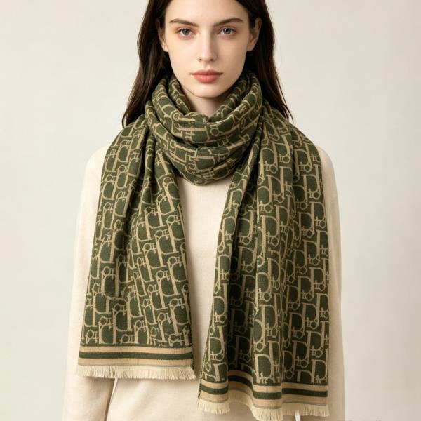 MONOGRAM PRINT OBLONG SCARF