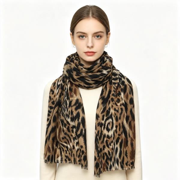 LEOPARD PRINT LIGHTWEIGHT SCARF