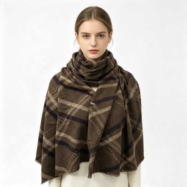 PLAID OBLONG SCARF