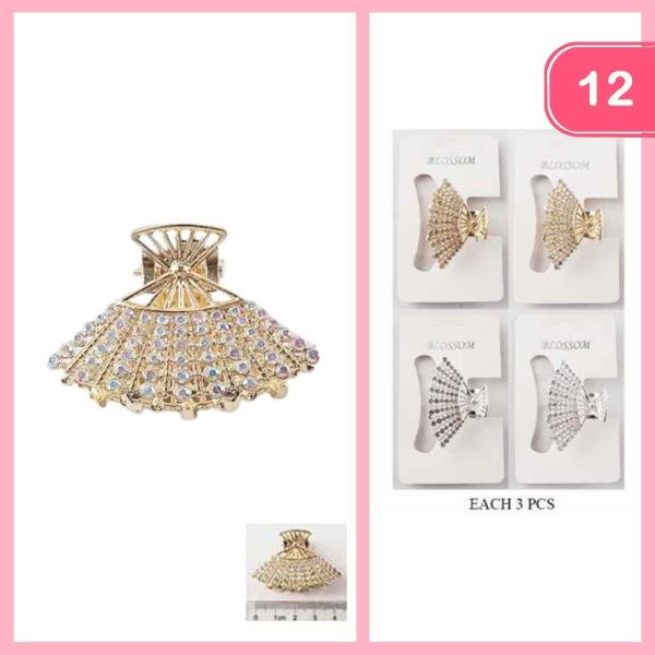 Rhinestone Hair Claw Clip (12 Units)