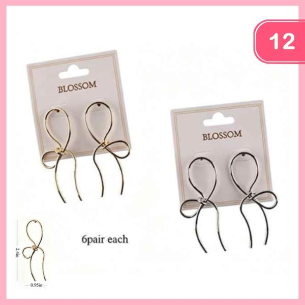 Bow Drop Earring (12 Units)