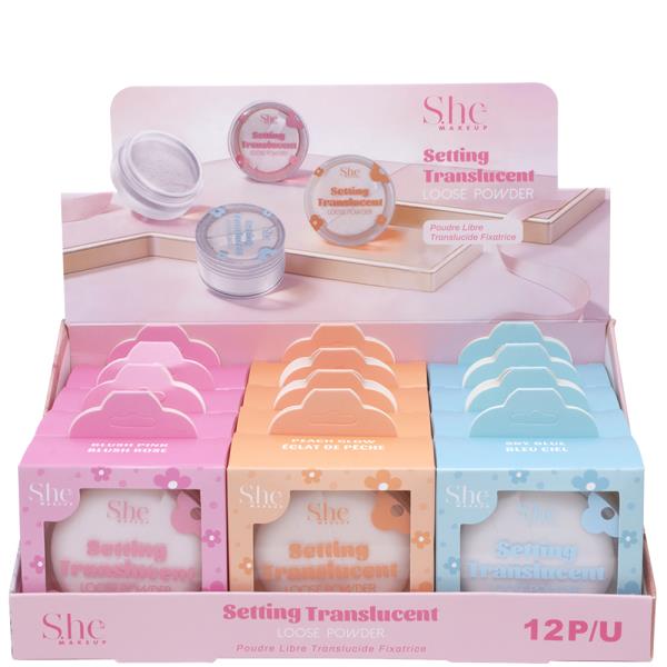 SHE MAKEUP COLOR CORRECTING LOOSE POWDER (12 UNITS)