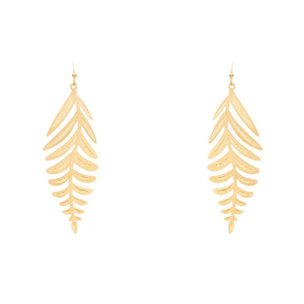 Palm Leaf Dangle Earring