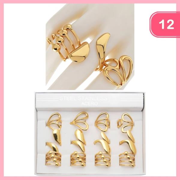 Stainless Steel Mixed Ring (12 Units)