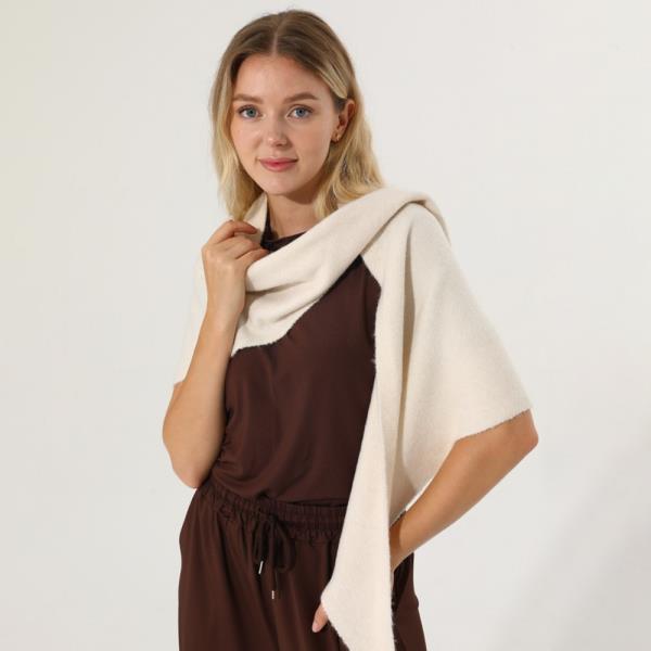 SOFT KNIT TRIANGLE MULTI‑WAY WEAR WOMEN WARM SHAWL SCARF