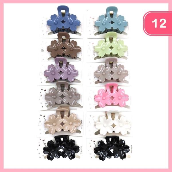 Flower Hair Claw Clip (12 Units)